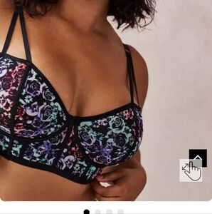 Skull Rose Longline Bralette